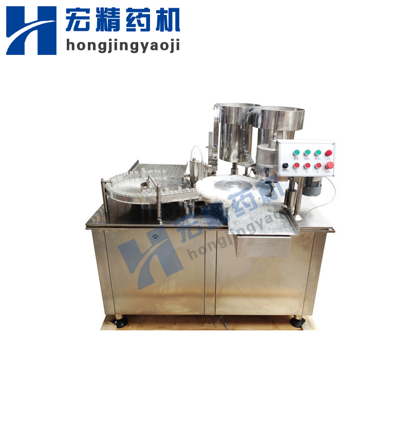微電腦液體自動灌裝（zhuāng）加塞軋蓋機